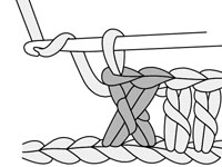Cómo hacer una puntada de crochet doble cruzada