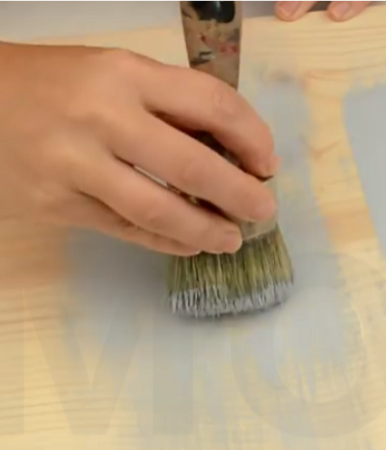 Cepillado en seco con pintura de tiza
