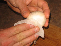 Recortar y rebanar champiñones