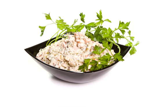 Ensalada de pollo con limón y bajo índice glucémico