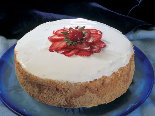 Tarta de queso con corteza de galletas Graham