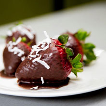 Fresas cubiertas de chocolate al estilo Keto