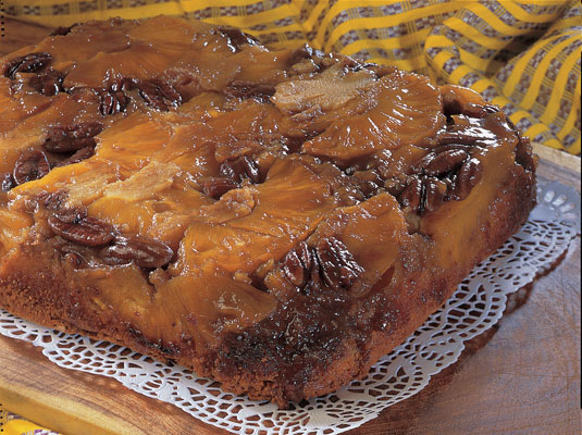 Pastel de piña al revés