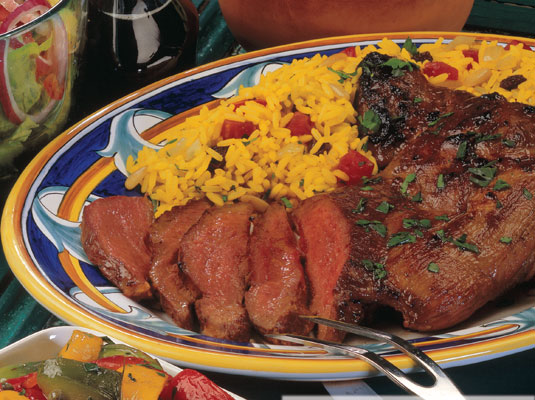 Pierna de Cordero Mariposa con Aderezo de Mostaza y Miel