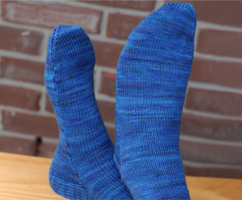 El patrón básico de calcetines planos