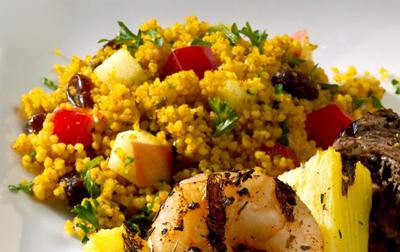 Receta de dieta para vientre plano: cuscús al curry