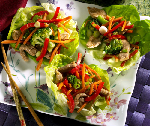 Carne de cerdo y verduras de Mongolia para una dieta de vientre plano