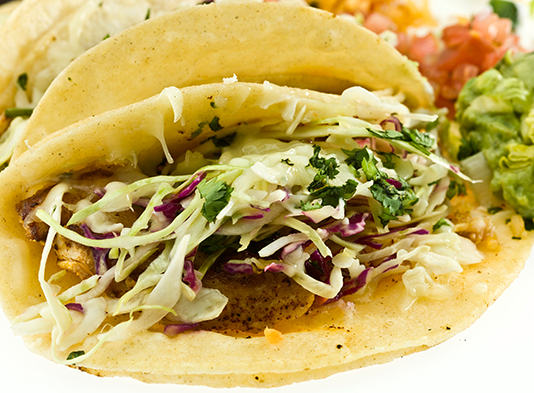 Tacos de pescado de bajo índice glucémico