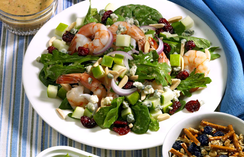 Ensalada de Camarones y Azul con Aderezo de Jerez y Tomillo
