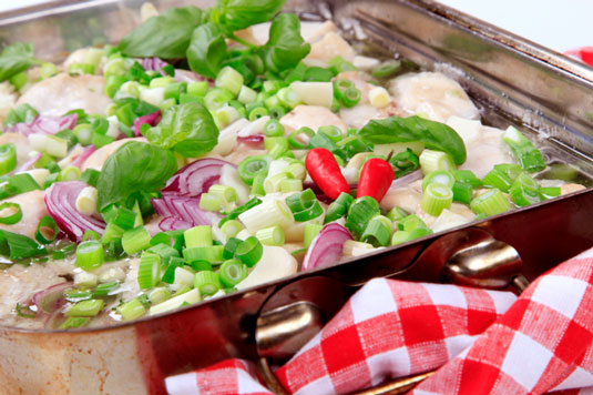 Receta de ensalada de pollo al horno
