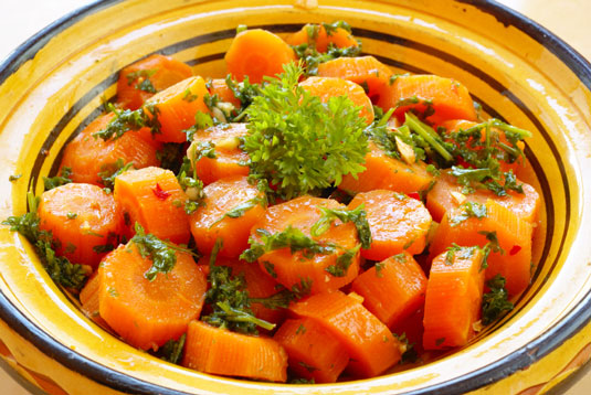 Receta de zanahorias estofadas con comino y cilantro