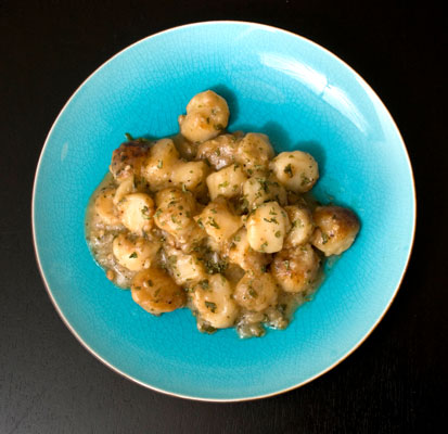 Cazuela de vieiras (Coquilles St. Jacques)