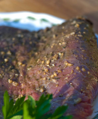 Receta de carne mexicana: filete de falda marinado con comino y chile