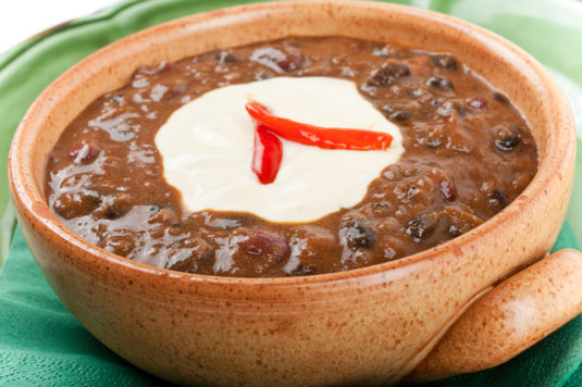 Receta Mexicana De Aves De Corral: Chili De Pavo Con Frijoles Negros Chipotle