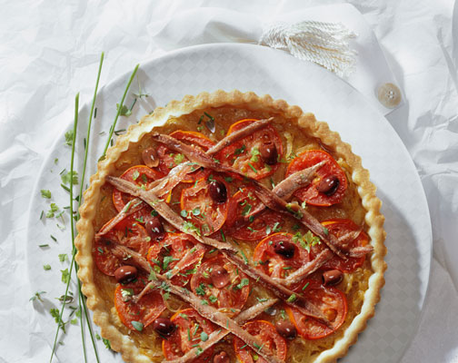 Tarta De Tomate, Aceitunas Y Anchoas (Pissaladière)