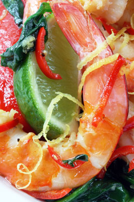 Receta de mariscos mexicanos: camarones al baño de ajo