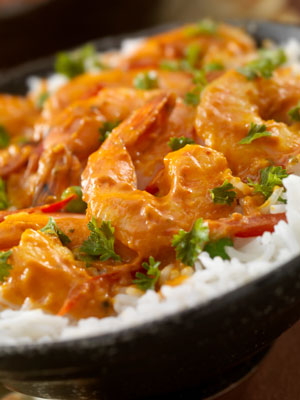 Receta de camarones al curry