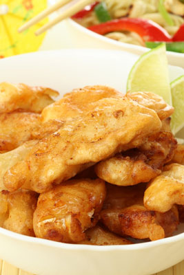 Receta de lenguado o lenguado frito del sudeste asiático