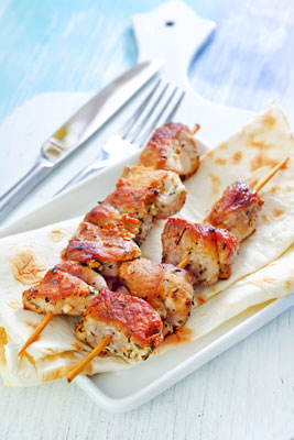 Receta de kebabs de solomillo del general Tso