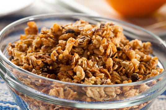 Receta de cereales para el desayuno con canela