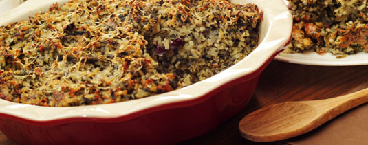 Receta vegetariana de cena en un plato