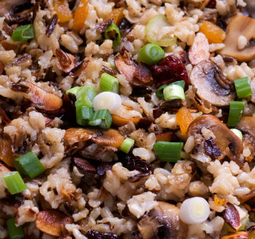 Receta de cazuela de arroz con almendras