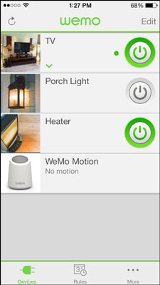 El interruptor WeMo de Belkin