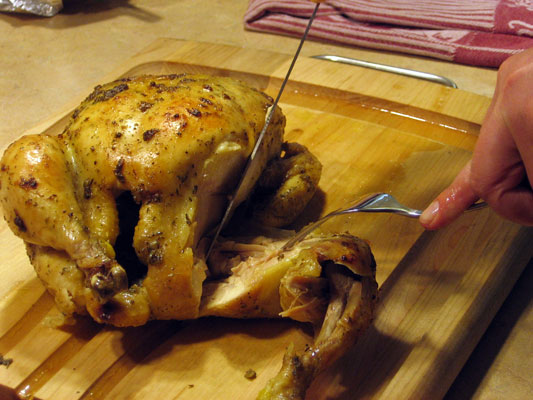 Cómo cortar un pollo