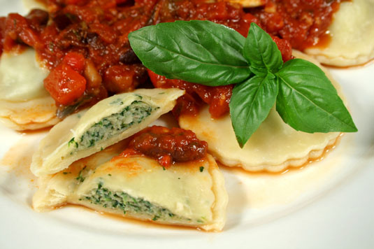 Ravioles de espinacas (Ravioli di Spinaci)