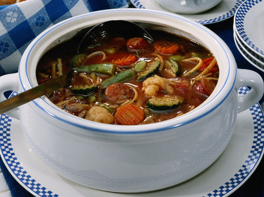 Sopa de verduras de cosecha