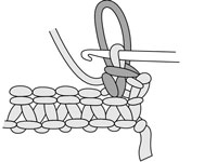 Cómo tejer la puntada de bucle a crochet